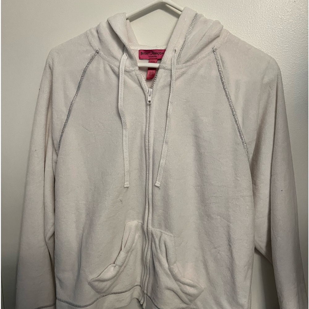 Betsey Johnson Terry Zip Hoodie